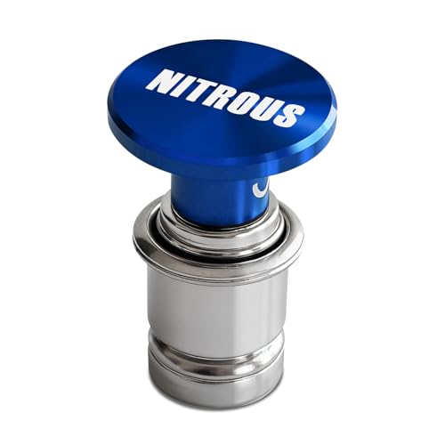 Image of NITROUS Button Car Cigarette Lighter Plug, Car Cigarette Lighter Replacement, Aluminum Alloy Push Button Lighter Plug, Standard 12V Fast Heating Power Socket for Auto