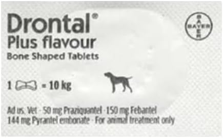 Drontal Plus tasty 150/144/50 mg tablet for Dogs - For roundworms and tapewomer 6 Tablets