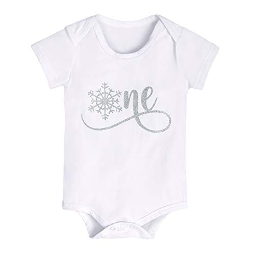 IMEKIS Baby Girl Winter Snowflake 1st Birthday Outfit Cake Smash Romper Tutu Skirt Headband Christmas Photo Shoot Clothes Set3