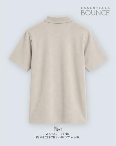 Image of WROGN Men's Cotton Blend Polo T-Shirt | Solid | Regular Fit