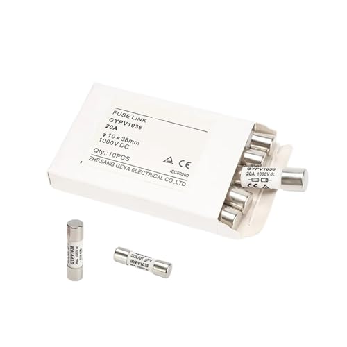 Fusibles solares CC 1000V 10A de 10x38mm para protección solar y sistemas de energía fotovoltaica