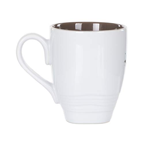 Dean Crouser Running Horse Watercolor Brown 16 Ounce Glossy Stoneware Mug With Handle #TOP2