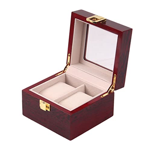 DEARMAMY 1 Pc ver caja de almacenamiento organizador de joyas para collares relojero organizador hombre organizador de relojes caja de embalaje del reloj titular de reloj de Brown