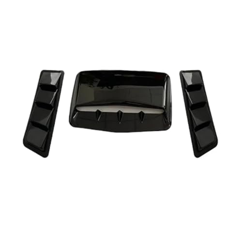Capot d'admission d'air universel avec couvercle décoratif noir pour voiture, pack de 3 pièces