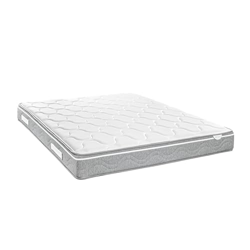 Relax Colchón de muelles ensacados y viscoelástica colección Megan para Camas de 80cm x 190cm, Transpirable, Reversible, Altura 23 cm.