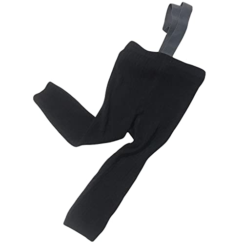 Lxxiashi Infant Baby Girls Knit Suspender Leggings Soft Elastic High Waist Tights Autumn Winter Warm Stockings (Solid Black, 12-24 Months) #TOP25