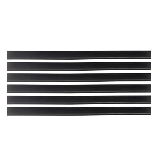 Image of Stainless Glass Scraper Rubber Strip Window Cleaner Squeegee Rubber Replacement Rubber Window Squeegee Rubber for Window Glass Shower Door Car Glass Scraper,6PCS