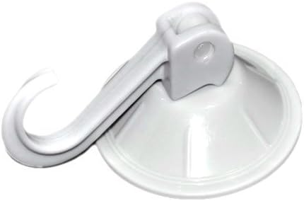 Pack of 4 x 55mm White Suction Snap Hooks Lever Lock Cups Kitchen/Bathroom Household Wall Hanger/Plastic Holder Suckers Very Strong by rubbersuckers UK. (Packet size x4)