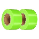 PATIKIL 2 Confezioni Nastro Segnaletico Fluorescente Verde, 1.5" x 150 Ft Nastro PVC Neon Non Adesivo Per Marcatura Alberi, Sentieri