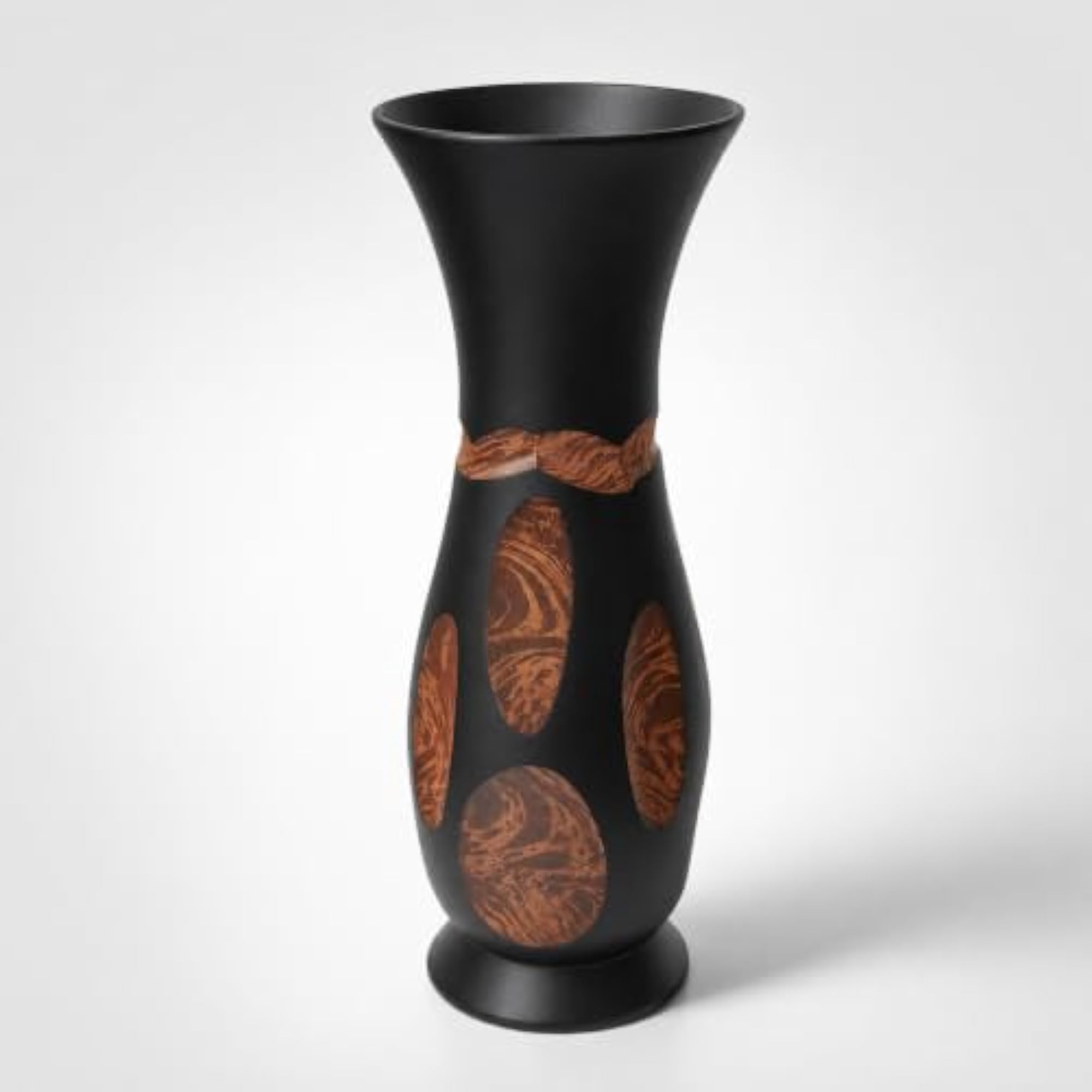 EarthStone Harmony Tall Black Decorative Floor Vase