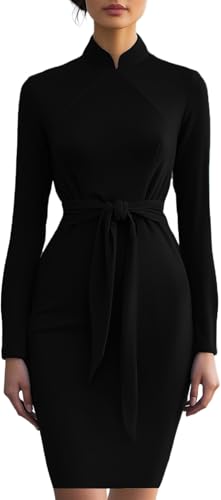 SperLucky Women's Elegant Bodycon Dresses Formal Office Sheath Dresses
