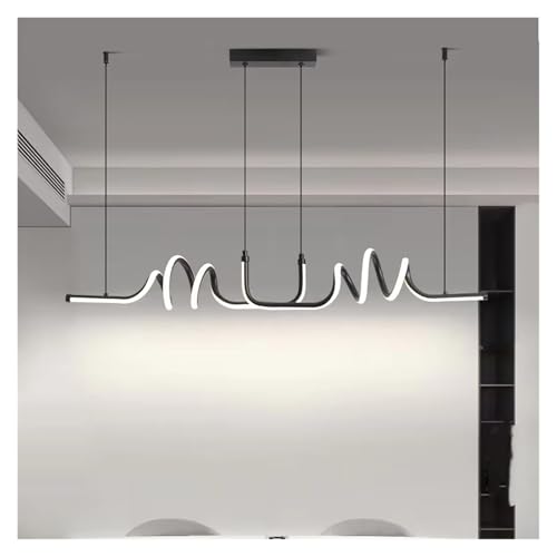 Suspension LED ultra fine noire au style épuré et contemporain