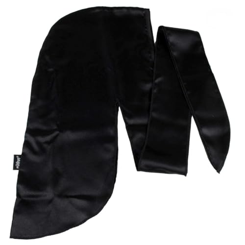 Evolve Satin Wrap Scarf, Black