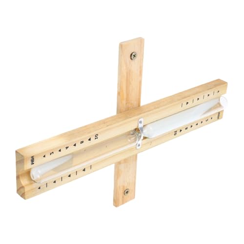 Abaodam 10 Temporizador de Reloj de Arena Reloj de Arena de Tubo de Vidrio Reloj de Arena de Madera decoración de Temporizador de Sauna Claro Reloj de Arena