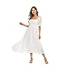 RYIposha-Women-Vintage-Elastic-Square-Neck-Ruffled-Half-Sleeve-Summer-Backless-Beach-Flowy-Maxi-Dresses R.YIposha Women Vintage Elastic Square Neck Ruffled Half Sleeve Summer Backless Beach Flowy Maxi Dresses,8-10,White