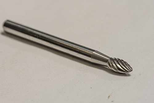 Fresa de carburo sólida corte simple 1/8" x 1/4" miniatura 3