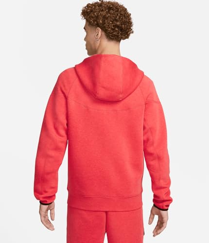Nike Sportswear Tech Fleece Windrunner Men's Full-Zip Hoodie Size - X-Large Red/Black2