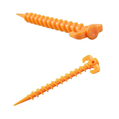 BIGBIGFAMILY Pregos em espiral para barraca de barraca para ambientes externos, 5 peças