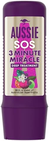 Aussie 3 Minute Miracle SOS Kiss Of Life Vegan Hair Mask, Damaged Hair Repair Treatment For Dry Damaged Hair. Repair Treatment With A Blend Of Australian Superfoods, 225ml
