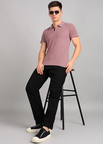Image of INKKR Men's Solid Polo Neck Half Sleeve Stylish T-Shirt Combo (Size-S)