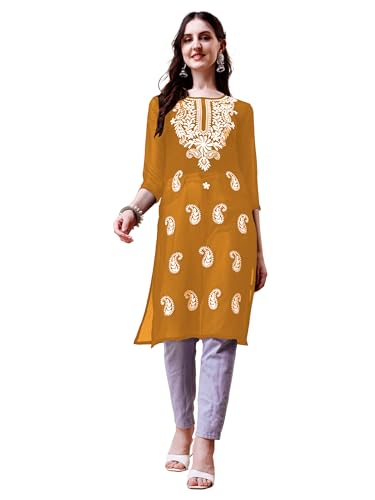 Image of EthnicJunction Women's Georgette Straight Fit Tunic Tunic