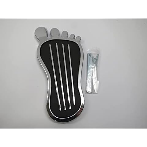 Motornets Universal Barefoot Chrome Gas Throttle Pedal Cover Street Rod Hot Rod Kustom Vintage Retro Classic Cover