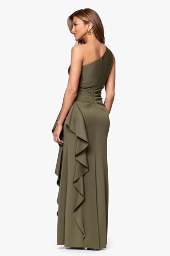 Image of Xscape Women's Off The Shoulder Sequin Floral Lace Overlay Formal Gown with Sweetheart Neckline