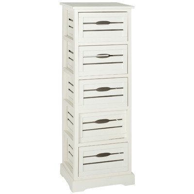 Safavieh American Homes Collection Sarina Distressed Cream 5-Drawer Cabinet #TOP10