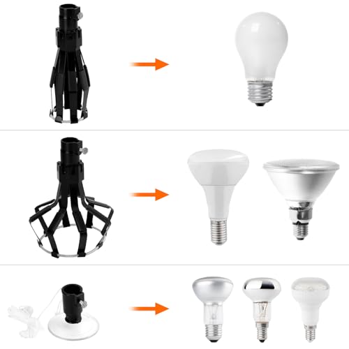 QWORK Professional Light Bulb Changer Kit - 3 Piece Set - Extension Pole Compatible, for High Ceiling Incandescent Bulbs with Standard, Floodlight & Recessed Changer by QWORK - Image 2