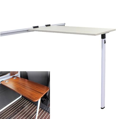 RV-Klapptischbein mit Gleitschiene für Wohnmobile, Wohnwagen, Reisen, Tragbar Verstellbare Tischhalterung aus Verdickter Aluminiumlegierung,(ohne Tabelle), Tischbeine+50cm Dia