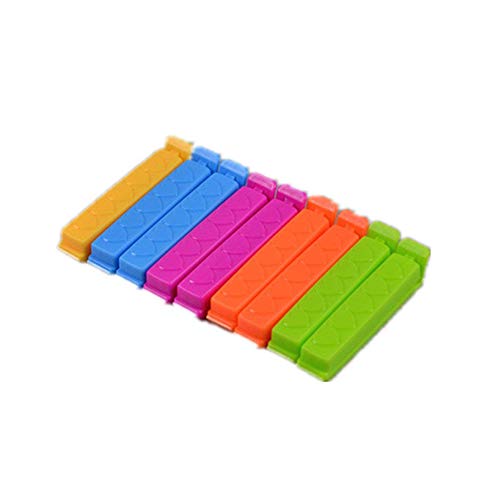 TOPFAY plástico Bolsas de Alimentos de Soporte Cierre Clip 10pcs Bolsillos de recién geklemmten Alicates, Aleatorio de Colores Bolsillos