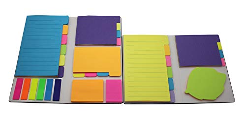 YL TRD 2 Pack of Sticky Notes Set Colored Divider Sticky Notes Self-Stick Note Bundle Set (Ruled Lined, Dotted, Blank, Index Tabs)