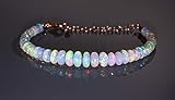 Armbandlänge: 22 cm Rainbow Multi Fire Opal Top Qualität Opal Armband 100% natürlicher Opal Stein Armband Sterling Silber Opal Schmuck Rotgold vergoldet Opal Armband