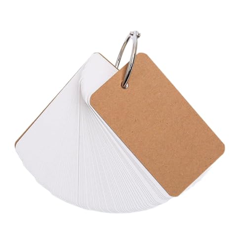 Tarjetas de estudio con anillas para memorizar, 400 hojas de notas en blanco