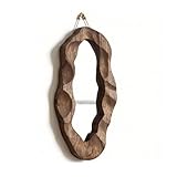 AKNHD-WY Asymmetrical Mirror Wall Decor Living Room - Wood Wave Edge Wall Mirror for Entryway, Decorative Mirror Boho