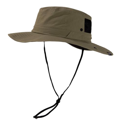 TOP-EX UPF 50 Wide Brim Sun Hat for Men Large Head Waterproof Breathable Bucket Hats for Hiking Fishing Travel Safari Walking Summer Sun Protection Foldable Outdoor Sun Hat for Big Heads Green L/XL