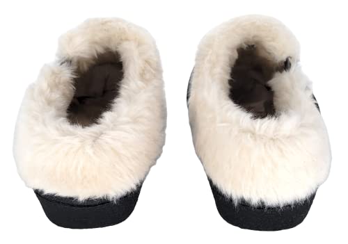 Clarks Womens Suede Leather Slipper with Gore and Bungee JMH2213 - Warm Plush Faux Fur Lining - Indoor Outdoor House Slippers For Women (6 M US, Pewter)4