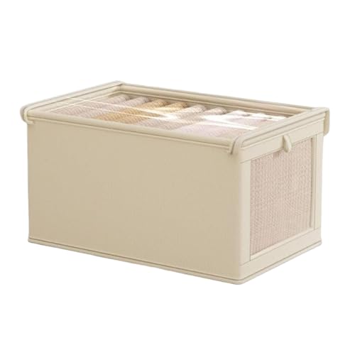 DAWCBVJQ 40 x 25 x 20 cm, caja de almacenamiento para ropa y bolsas, organizador con tapa