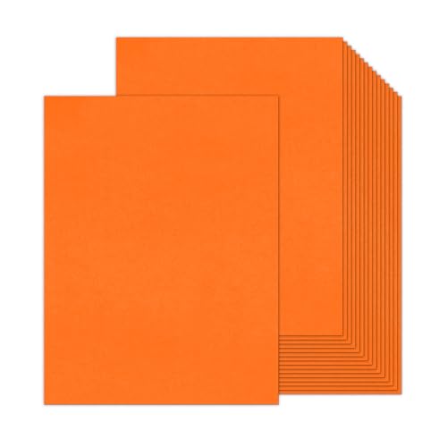 Orange Construction Paper 100 Sheets 80lb Cardstock Paper 8.5 x 11 Goefun Halloween Orange Cardstock for Christmas Crafts DIY Cards