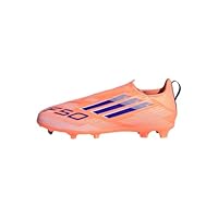 adidas Kids F50 League Laceless Juniors Firm Ground Football Boots Orange/Blue 5.5 UK Child
