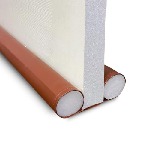 LIVINGURUS PVC Door Guard – 48 Inch Door Gap Filler Strip (Pack of 4) | Draft Stopper for Door Bottom | Soundproof, Noise Reducer, Energy-Saving Seal | Dust & Insect Blocker for Home & Bathroom