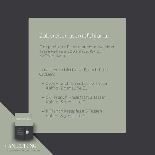Foto von LAMBDA COFFEE® CALDERA Thermo French Press Edelstahl I 1 Liter - 5 Tassen I 3 Größen erhältlich I Kaffeebereiter aus Edelstahl | Doppelwandig: Hält lange Warm I Kaffeezubereiter | Kaffeepresse schwarz