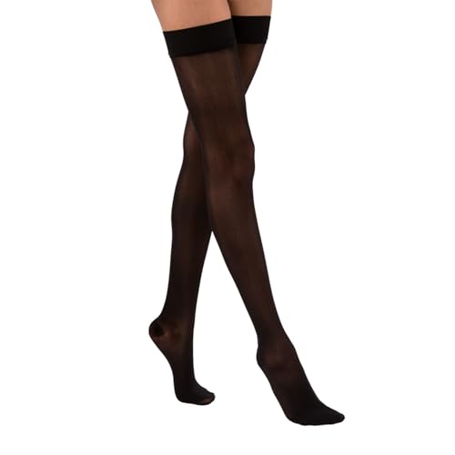 Image of JOBST UltraSheer Thigh-High Compression Stockings for Women - Closed Toe - Silicone Dot Band - Medical Compression 20-30 mmHg - For Varicose and Spider Veins - Helps Prevent Swelling