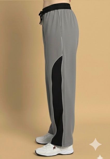 Image of Imsa Moda Women's Polycotton Straight Fit Track Pant | Gym Trackpants & Activewear Trouser | Casual Sports Lower for Gym, Yoga