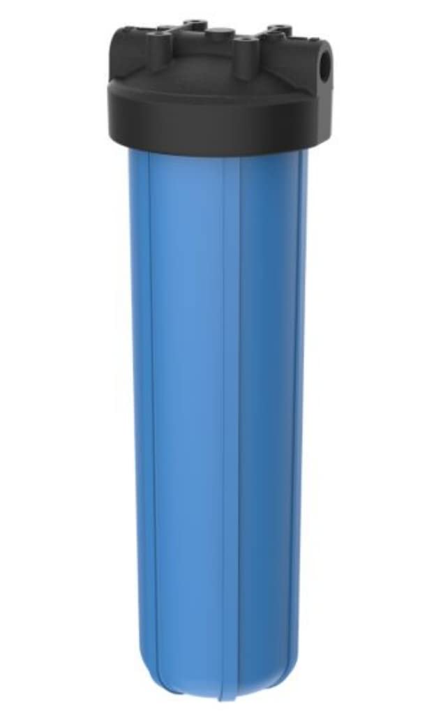 Pentair Pentek 150468 Big Blue Boîtier de filtre à eau avec capuchon en polypropylène (HFPP), 1,9 cm NPT #20, 50,8 cm, noir/bleu