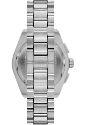 Image of Emporio Armani Watch for Men, Quartz 2 sub dial Chronograph Movement and 43mm Case Size with Stainless Steel Strap, Forest Green, 43MM, Bracelet