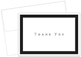 Hortense B. Hewitt 50 Count Tuxedo Black Thank You Note Cards