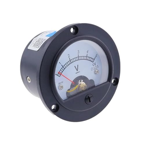 1 amperímetro circular DH-52, instrumento analógico for medir corriente, 65,5 x 65,5 mm.(10V)