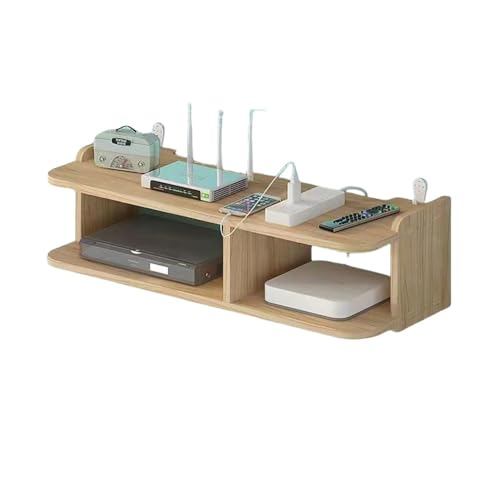 Hrzisda無線ルーター収納ボックス WIFIルーターラック、テレビセットトップボックス、フローティングシェルフルセットラック壁掛けルーターボックス壁装飾 (600mm*230mm*160mm)