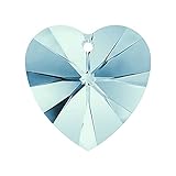 1 pcs Swarovski Elements Pendant Heart 6228 Crystal Stone with Hole 14.4 x 14 mm, Aquamarine